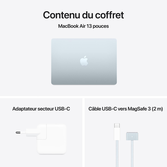 MacBook Air 13 pouces M4-16Go-256Go 