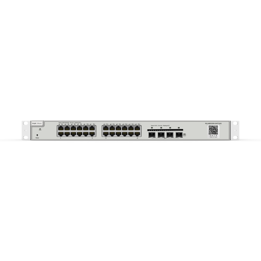 Ruijie Reyee RG-NBS3200-24SFP/8GT4XS – Switch Managé L2+ 24 Ports SFP + 8 RJ45 Combo | 4× SFP+ 10G | Cloud | Neuf
