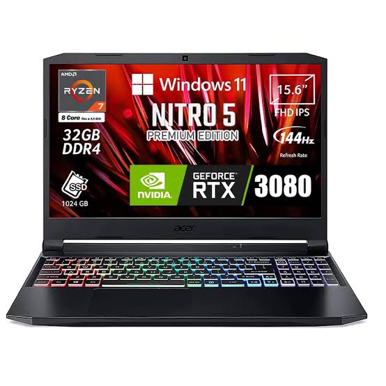 Acer Nitro 5 AN517-41-R7JY Ryzen 7 5800H 32Go 1To RTX 3080 16Go