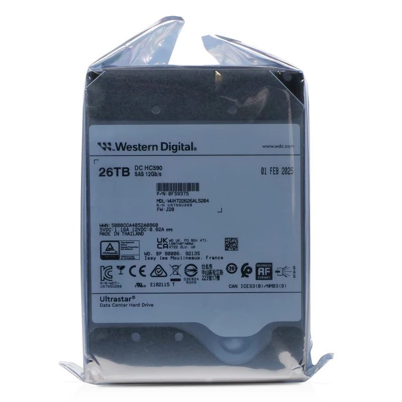 HDD 3.5 26To Sata Western Digital Ultrastar DC HC670 26To WSH722626ALN607 