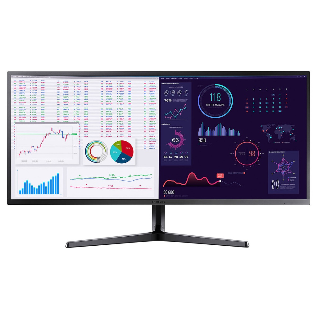 Écran Samsung Série 5 S34J550WQM – 34" UWQHD | 60 Hz | 4 ms | LED Incurvé